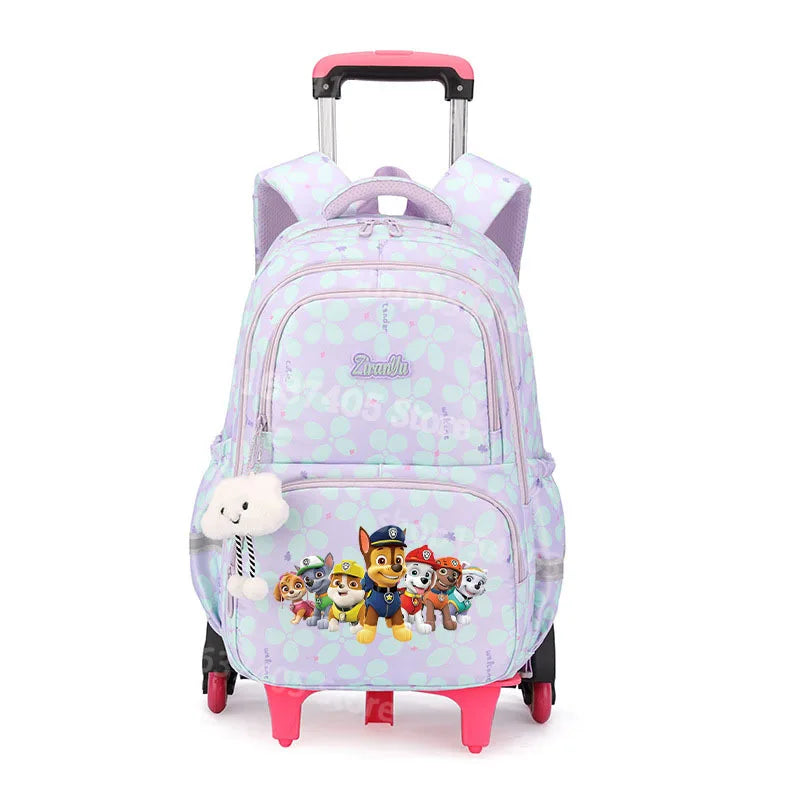 Cartable à Roulette Pat Patrouille 50cm 6 Roues Grande Capacité
