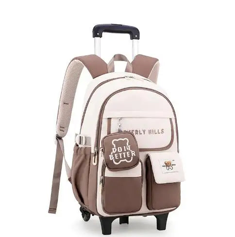 Cartable à Roulette Primaire 45cm Mixte Oxford Résistant