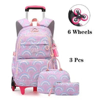 Cartable à Roulette Grand 52cm Set 3 Pièces Waterproof