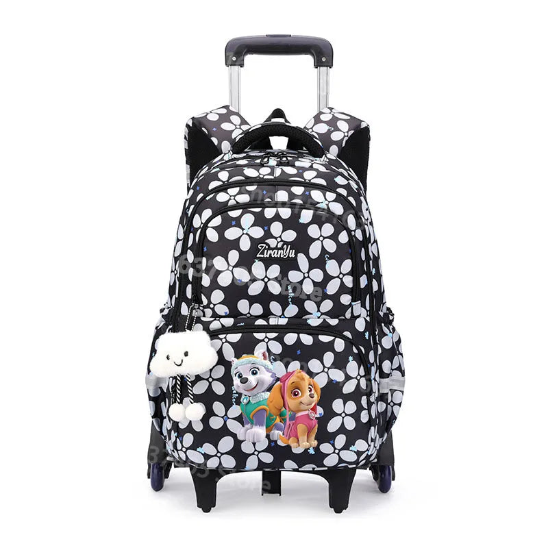 Cartable à Roulette Pat Patrouille 50cm 6 Roues Grande Capacité