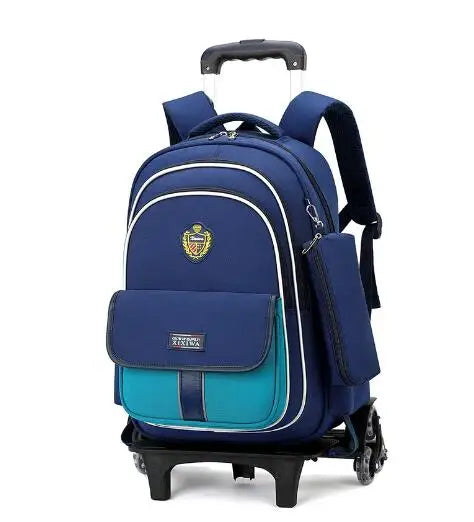 Cartable à Roulette 25L Fille Imperméable Set 3 Pièces