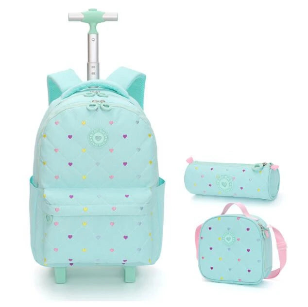 Cartable à Roulette Fille 52cm Grand Format Imperméable