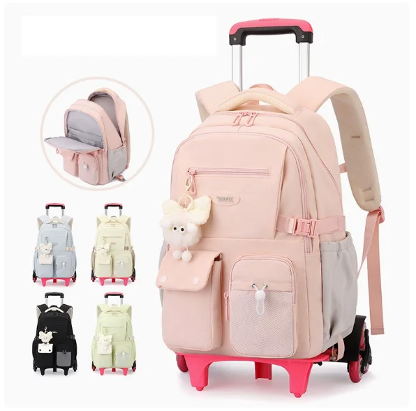 Cartable à Roulette Collège 53cm Robuste Oxford