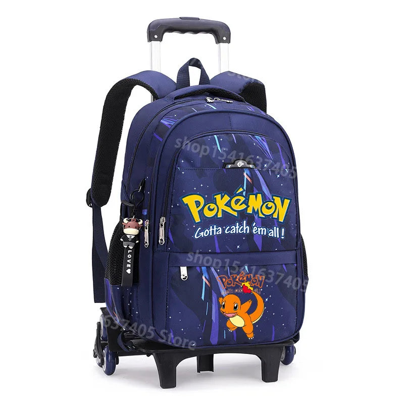 Cartable à Roulette Pokémon 45cm Pikachu Set 3 Pièces