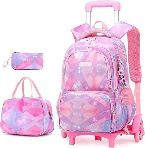 Cartable à Roulette Primaire 42cm 6 Roues Set 3 Pièces