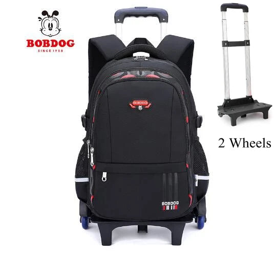 Cartable à Roulette Garçon 46cm 6 Roues Oxford