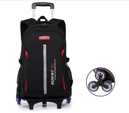 Cartable à Roulette Garçon 50cm Chariot Détachable