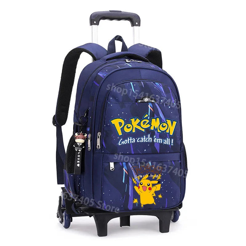 Cartable à Roulette Pokémon 45cm Pikachu Set 3 Pièces