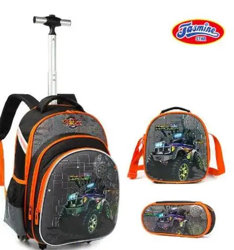 Cartable à Roulette 2 Compartiments 16 Pouces Set