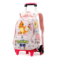 Cartable à Roulette 2 en 1 Détachable 6 Roues Compartiment Laptop