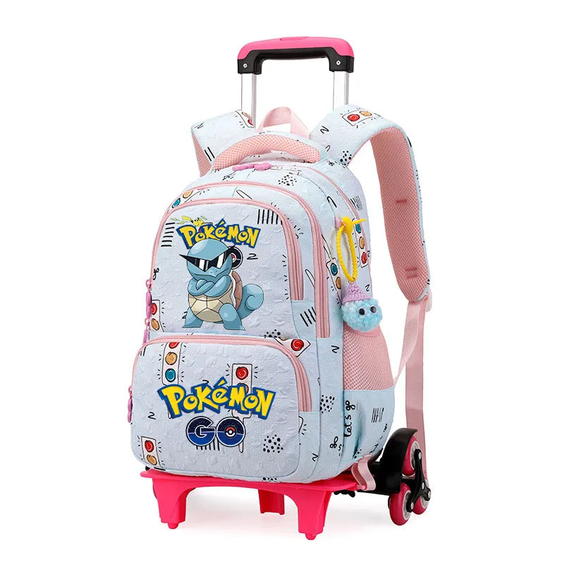Cartable à Roulette 2 en 1 Détachable 6 Roues Compartiment Laptop