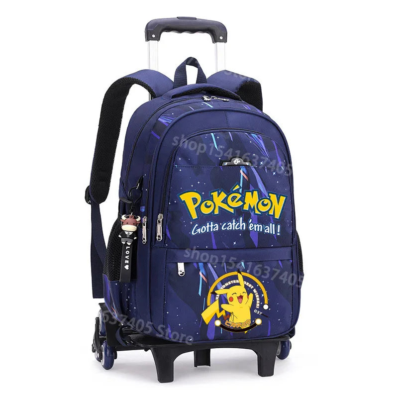 Cartable à Roulette Pokémon 45cm Pikachu Set 3 Pièces