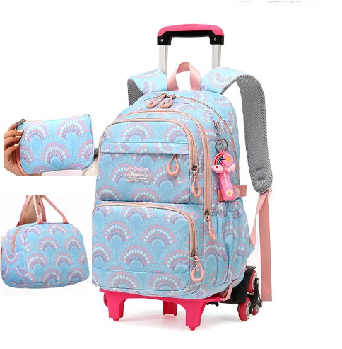 Cartable à Roulette Grand 52cm Set 3 Pièces Waterproof