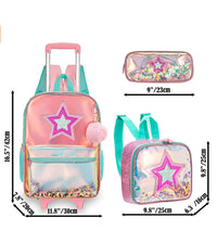 Cartable à Roulette 25L Polyester Imperméable Set