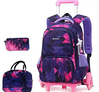 Cartable à Roulette Primaire 42cm 6 Roues Set 3 Pièces