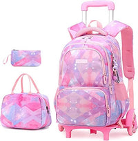 Cartable à Roulette Primaire 42cm 6 Roues Set 3 Pièces