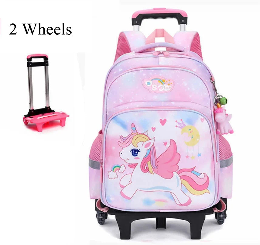 Cartable à Roulette Licorne 42cm 6 Roues