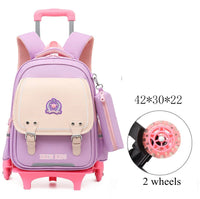 Cartable à Roulette Garçon 43cm PU Imperméable Roulettes