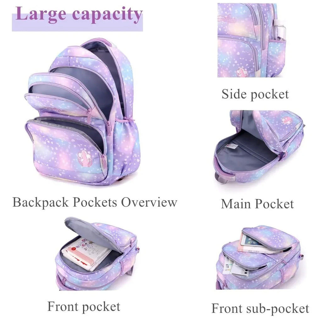 Cartable à Roulette Pokémon 45cm 6 Roues Multi-Poches