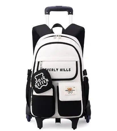 Cartable à Roulette Primaire 45cm Mixte Oxford Résistant