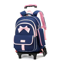 Cartable à Roulette 25L Fille Imperméable Set 3 Pièces