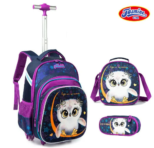 Cartable à Roulette 2 Compartiments 16 Pouces Set