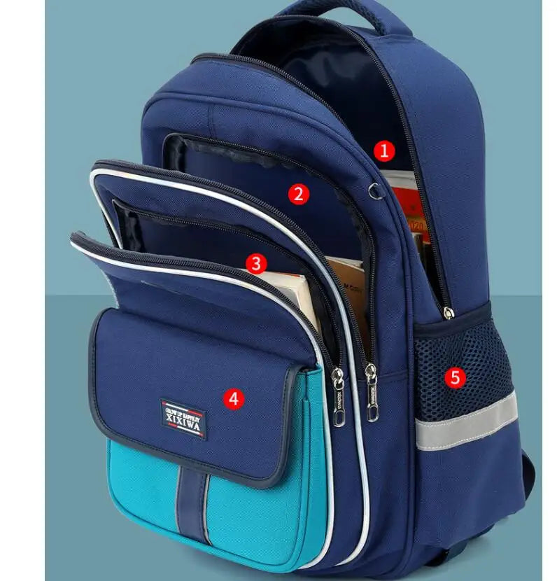 Cartable à Roulette 25L Fille Imperméable Set 3 Pièces