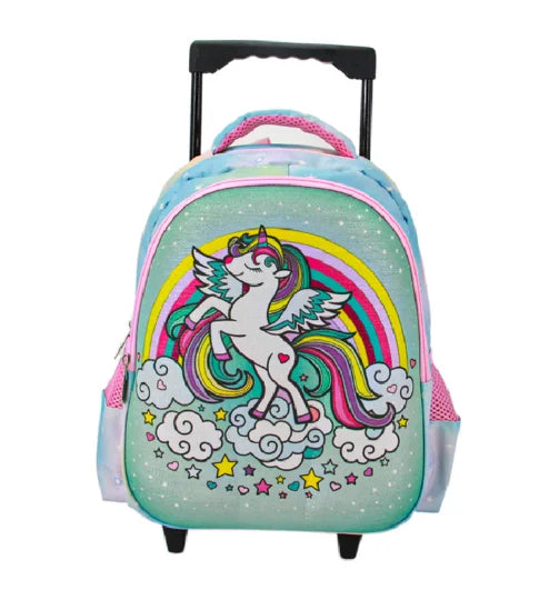 Cartable à Roulette Maternelle 43cm Licorne Set