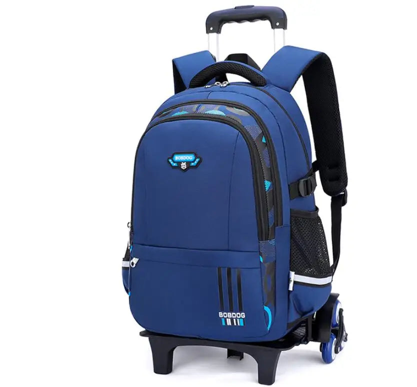 Cartable à Roulette Garçon 46cm 6 Roues Oxford