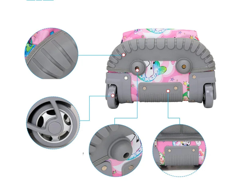 Cartable à Roulette Licorne 40cm 3 en 1