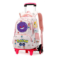 Cartable à Roulette 2 en 1 Détachable 6 Roues Compartiment Laptop