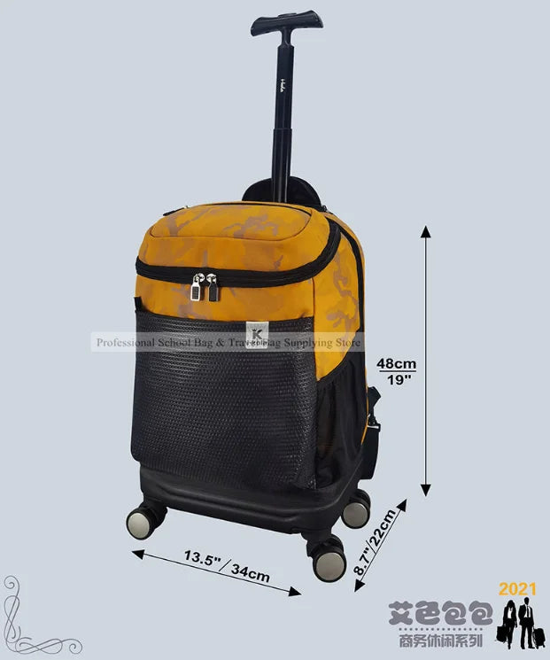 Cartable à Roulette Collège 18 Pouces Compartiment Laptop Imperméable