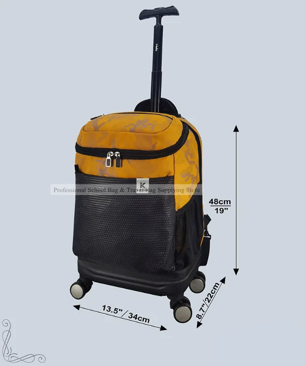 Cartable à Roulette Collège 18 Pouces Compartiment Laptop Imperméable