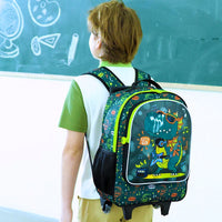 Cartable à Roulette Dinosaure 48cm Lunch Box Isotherme