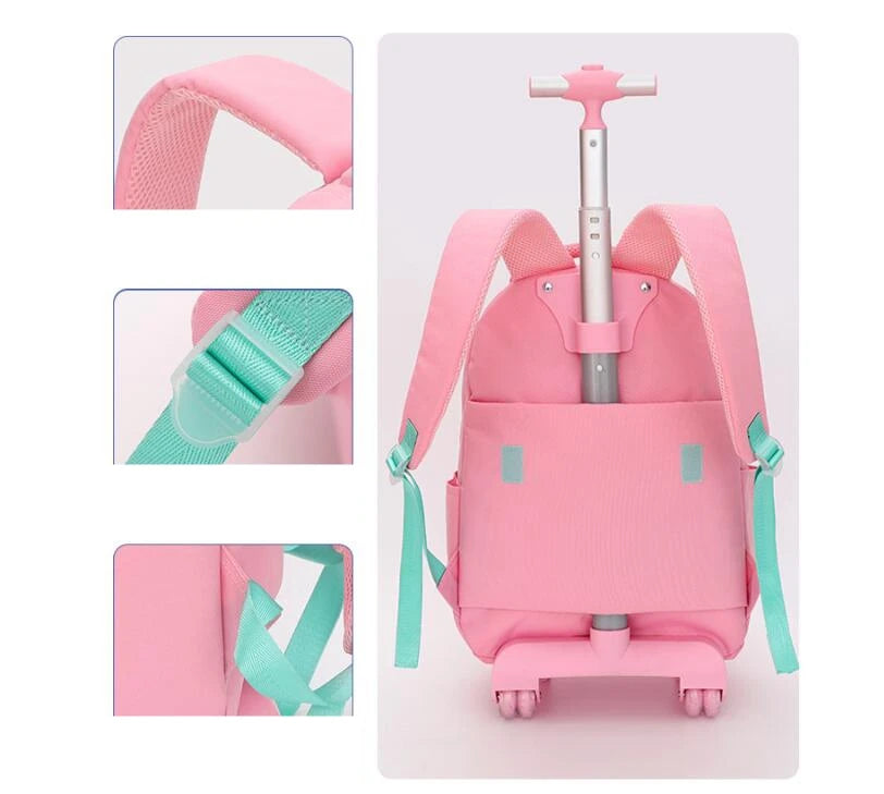 Cartable à Roulette Fille 52cm Grand Format Imperméable