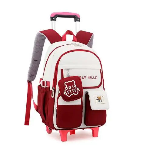 Cartable à Roulette Primaire 45cm Mixte Oxford Résistant