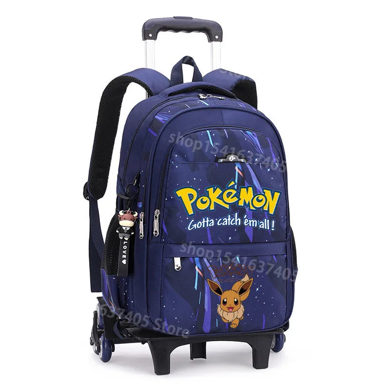 Cartable à Roulette Pokémon 45cm Pikachu Set 3 Pièces