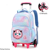 Cartable à Roulette Pokémon 45cm 6 Roues Multi-Poches