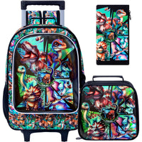 Cartable à Roulette Dinosaure 41cm Ultra-Léger Garçon