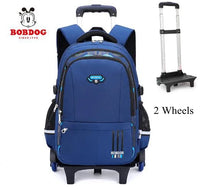 Cartable à Roulette Garçon 46cm 6 Roues Oxford