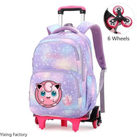 Cartable à Roulette Pokémon 45cm 6 Roues Multi-Poches