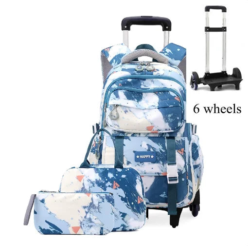 Cartable à Roulette Collège 50cm Set Lunch Bag