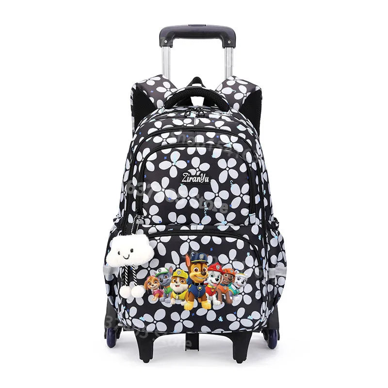 Cartable à Roulette Pat Patrouille 50cm 6 Roues Grande Capacité