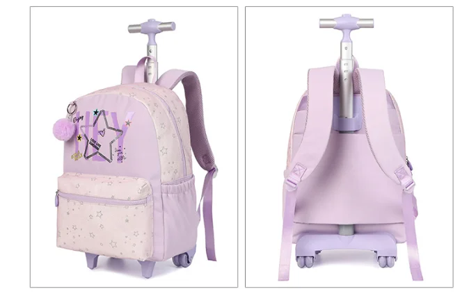 Cartable à Roulette Fille 42cm Compact Roulettes Silencieuses