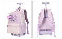 Cartable à Roulette Fille 42cm Compact Roulettes Silencieuses