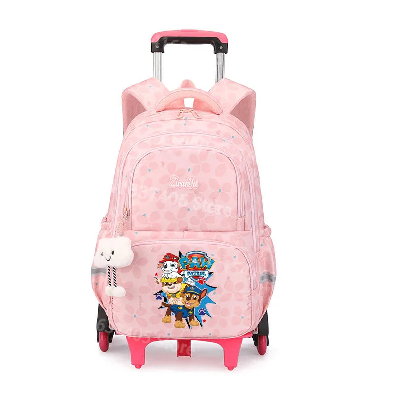 Cartable à Roulette Pat Patrouille 50cm 6 Roues Grande Capacité