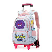 Cartable à Roulette 2 en 1 Détachable 6 Roues Compartiment Laptop