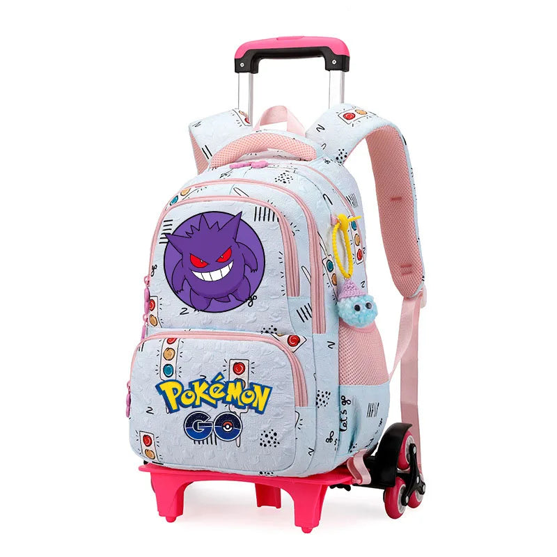 Cartable à Roulette 2 en 1 Détachable 6 Roues Compartiment Laptop