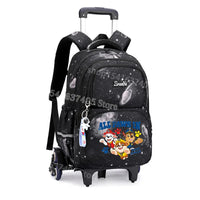 Cartable à Roulette Chiots Sauveteurs 6 Roues Fond Étoilé