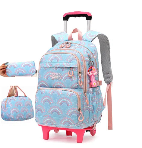 Cartable à Roulette Grand 52cm Set 3 Pièces Waterproof